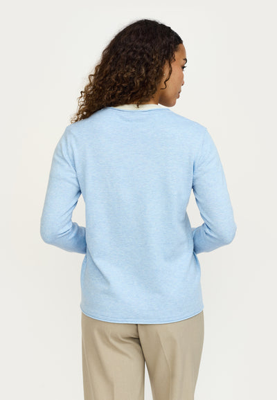 Soft Rebels SRMarla O-neck Knit Roll Edge Knitwear 752 Windsurfer melange