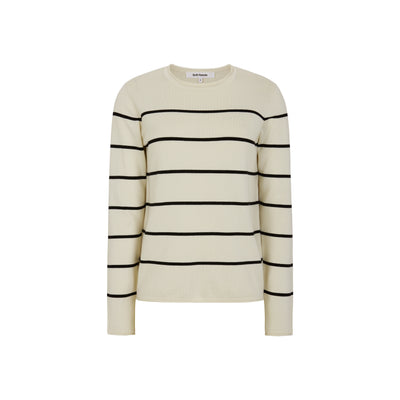 Soft Rebels SRMarla O-neck Roll Edge Stripe knit Knitwear 272 Arctic Wolf