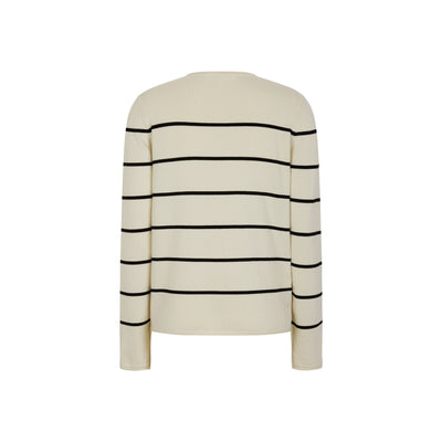 Soft Rebels SRMarla O-neck Roll Edge Stripe knit Knitwear 272 Arctic Wolf