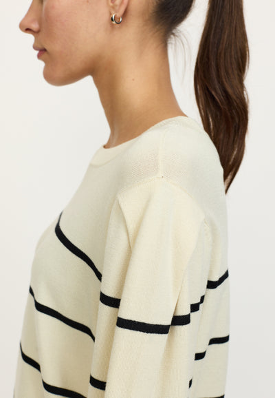 Soft Rebels SRMarla O-neck Stripe Knit Knitwear 272 Arctic Wolf