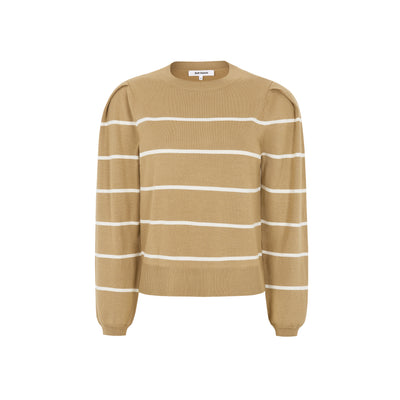 Soft Rebels SRMarla O-neck Stripe Knit Knitwear 882 Cartouche