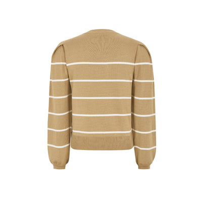 Soft Rebels SRMarla O-neck Stripe Knit Knitwear 882 Cartouche