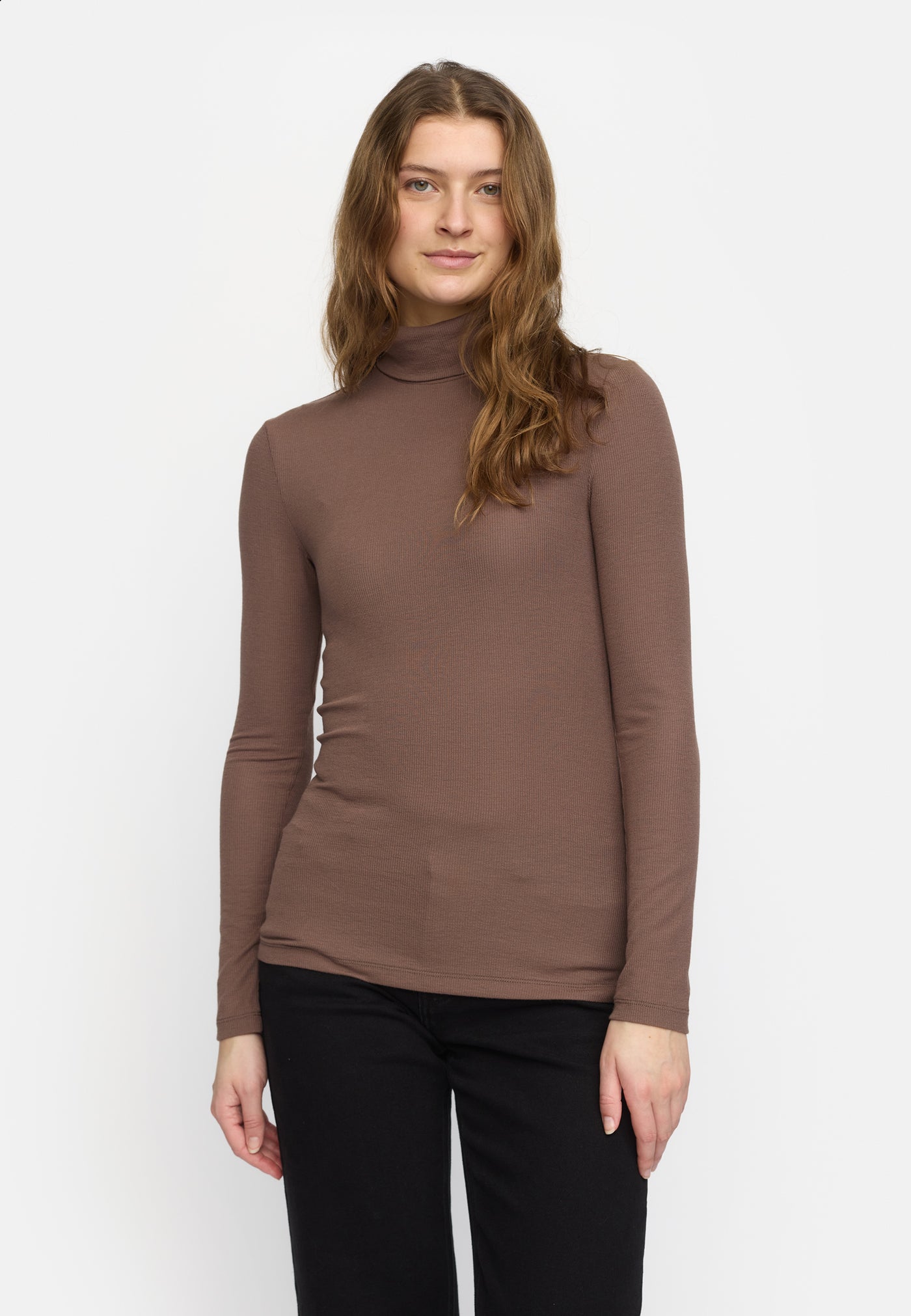 Soft Rebels SRMarla Rollneck Knit Knitwear 661 Coffee Quartz melange