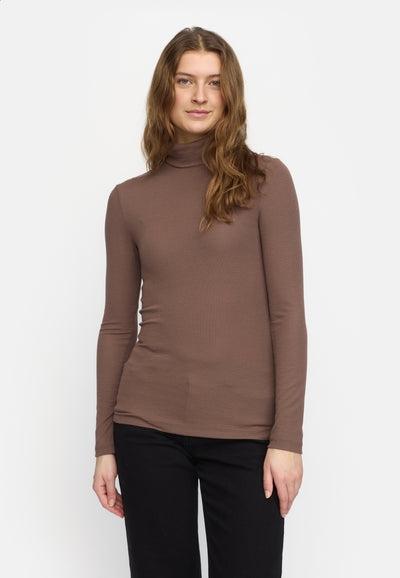 Soft Rebels SRMarla Rollneck Knit Knitwear 661 Coffee Quartz melange