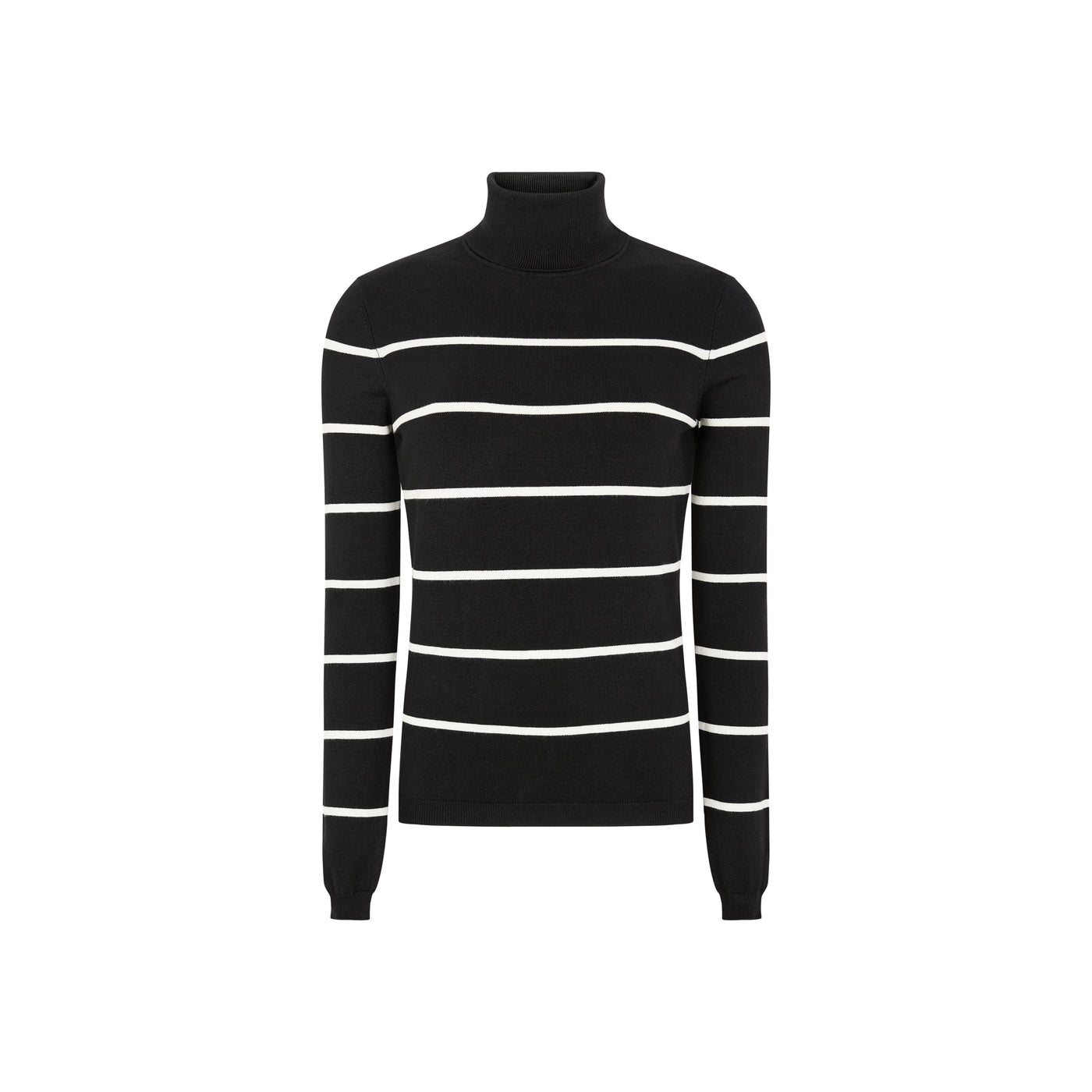 Soft Rebels SRMarla Rollneck Stripe Knit Knitwear 001 Black