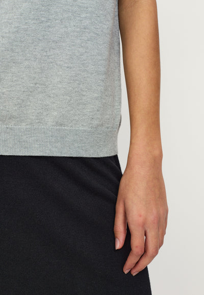 Soft Rebels SRMarla SL Turtle knit Knitwear 003 Light Grey Melange