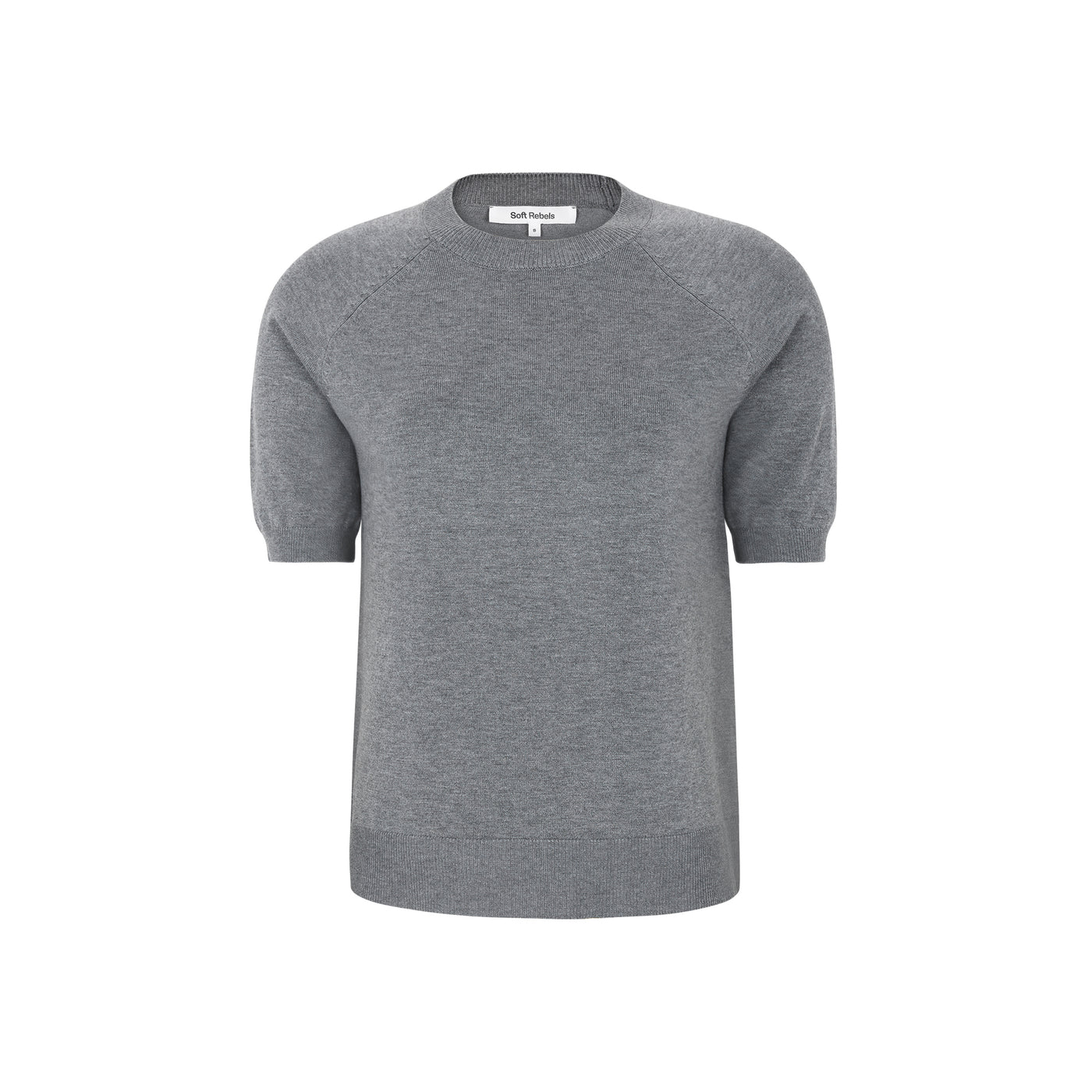 Soft Rebels SRMarla SS O-neck Knitwear 053 Medium Grey Melange