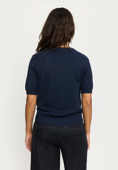 Soft Rebels SRMarla SS O-neck Knitwear 235 Total Eclipse