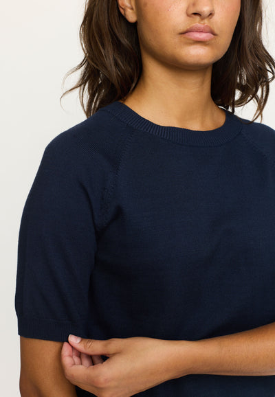 Soft Rebels SRMarla SS O-neck Knitwear 235 Total Eclipse