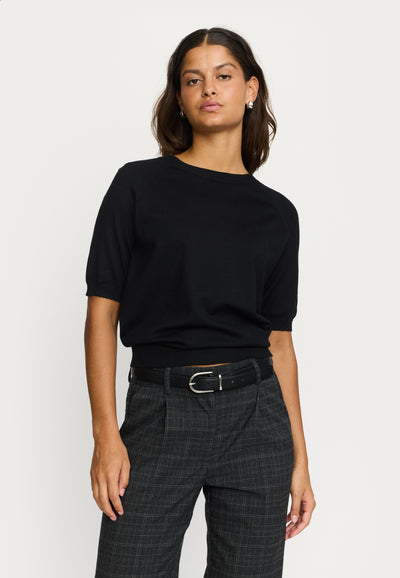 Soft Rebels SRMarla SS O-neck Knitwear 001 Black