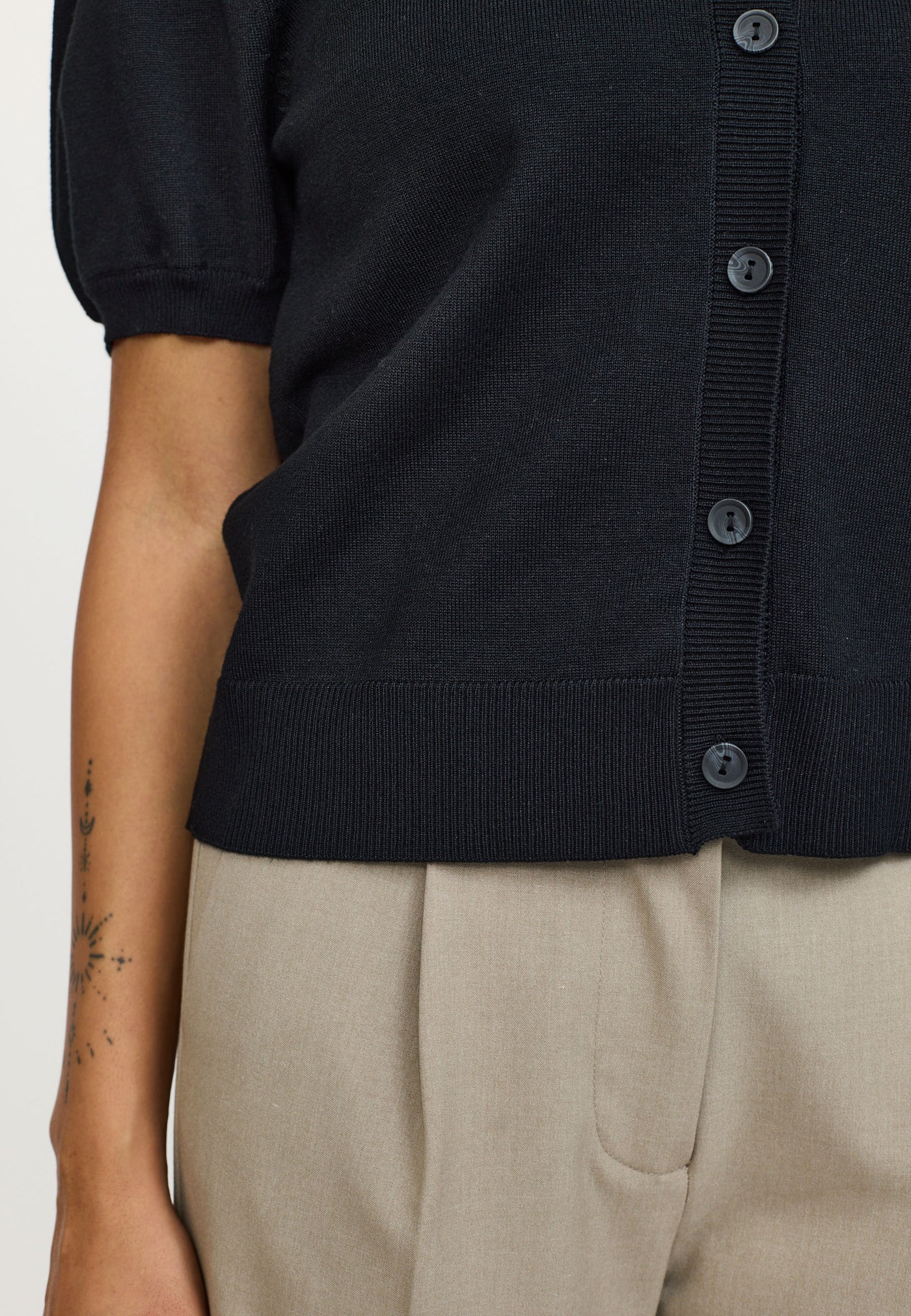 Soft Rebels SRMarla SS O-neck Cardigan Knit Knitwear 001 Black