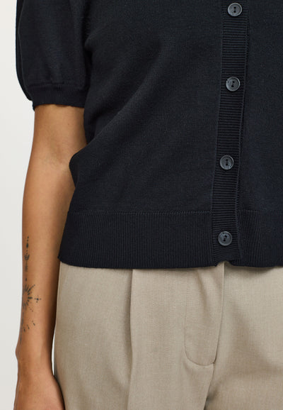 Soft Rebels SRMarla SS O-neck Cardigan Knit Knitwear 001 Black