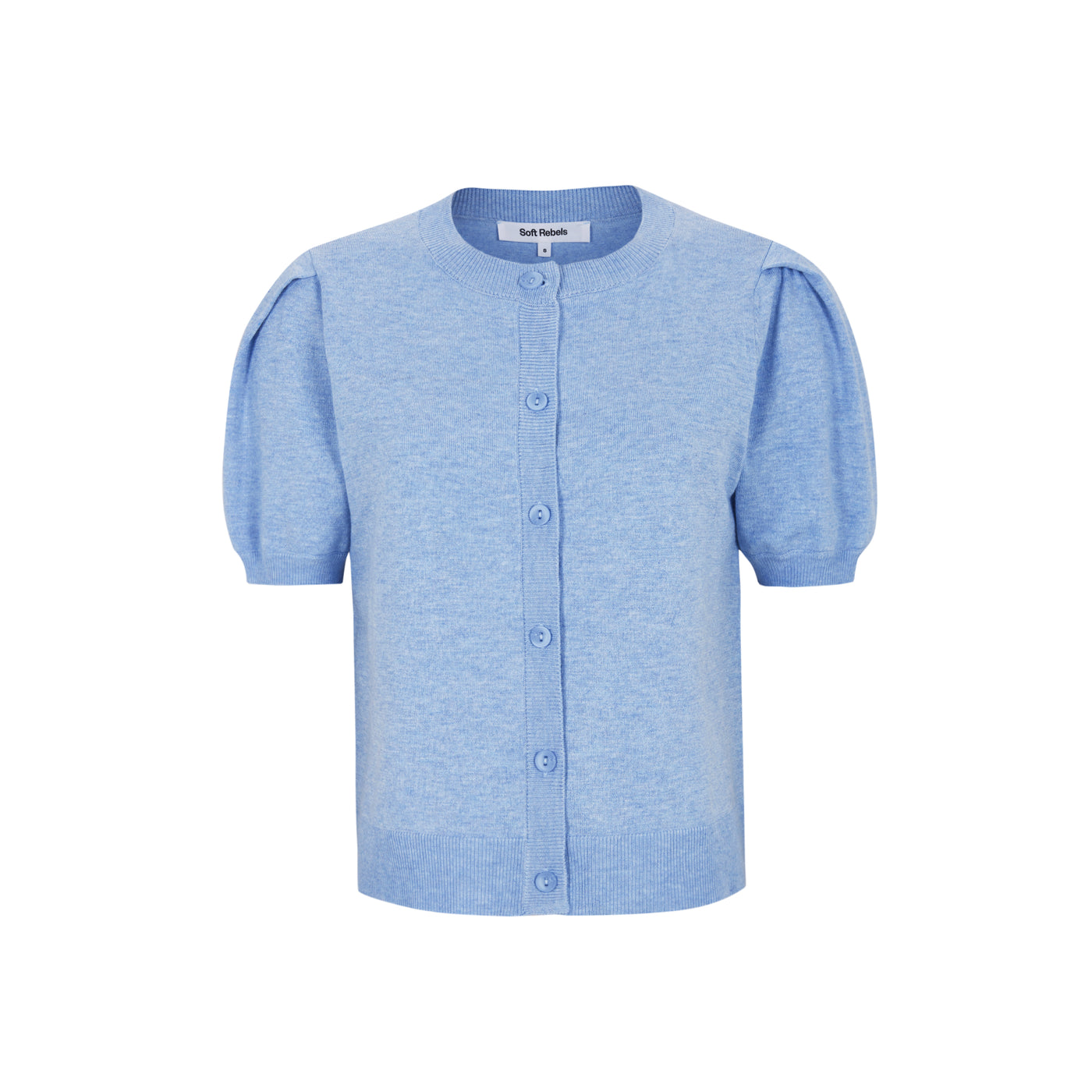 Soft Rebels SRMarla SS O-neck Cardigan Knit Knitwear 752 Windsurfer melange