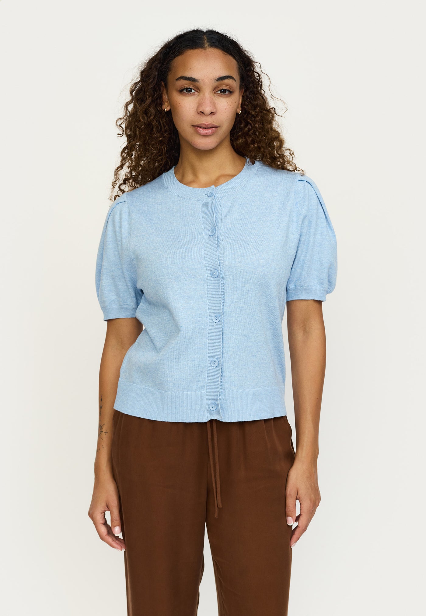 Soft Rebels SRMarla SS O-neck Cardigan Knit Knitwear 752 Windsurfer melange