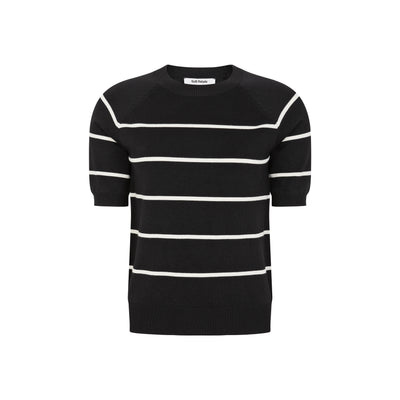 Soft Rebels SRMarla Stripe SS Knit Knitwear 001 Black