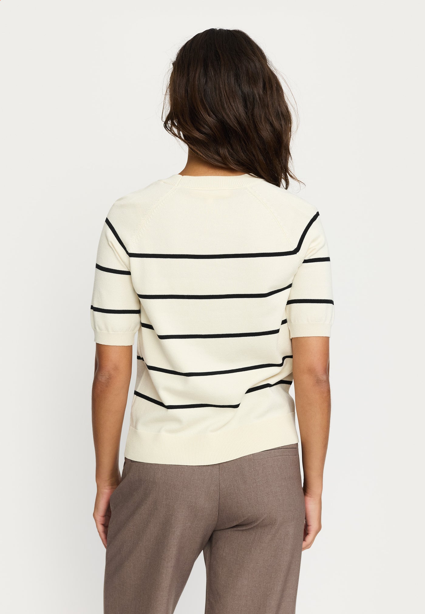Soft Rebels SRMarla Stripe SS Knit Knitwear 272 Arctic Wolf