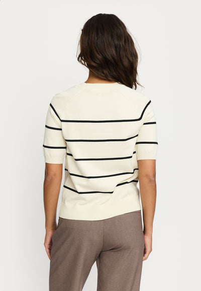 Soft Rebels SRMarla Stripe SS Knit Knitwear 272 Arctic Wolf