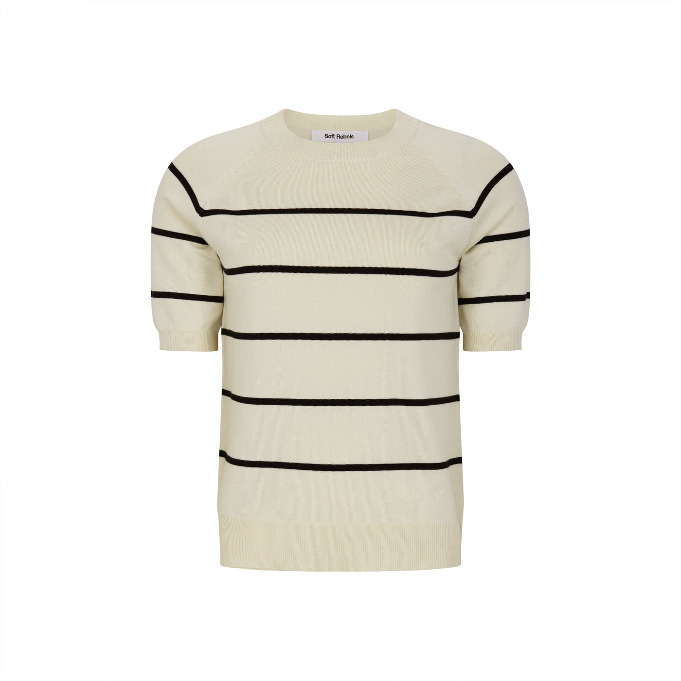 Soft Rebels SRMarla Stripe SS Knit Knitwear 272 Arctic Wolf