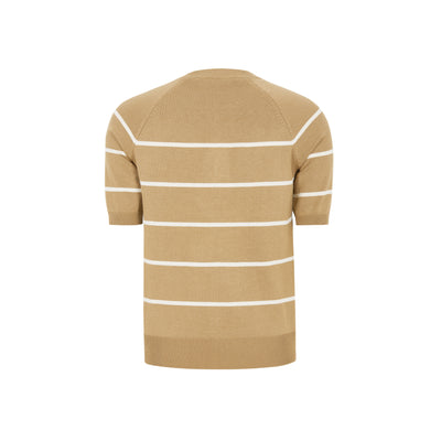 Soft Rebels SRMarla Stripe SS Knit Knitwear 882 Cartouche