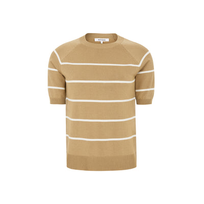Soft Rebels SRMarla Stripe SS Knit Knitwear 882 Cartouche