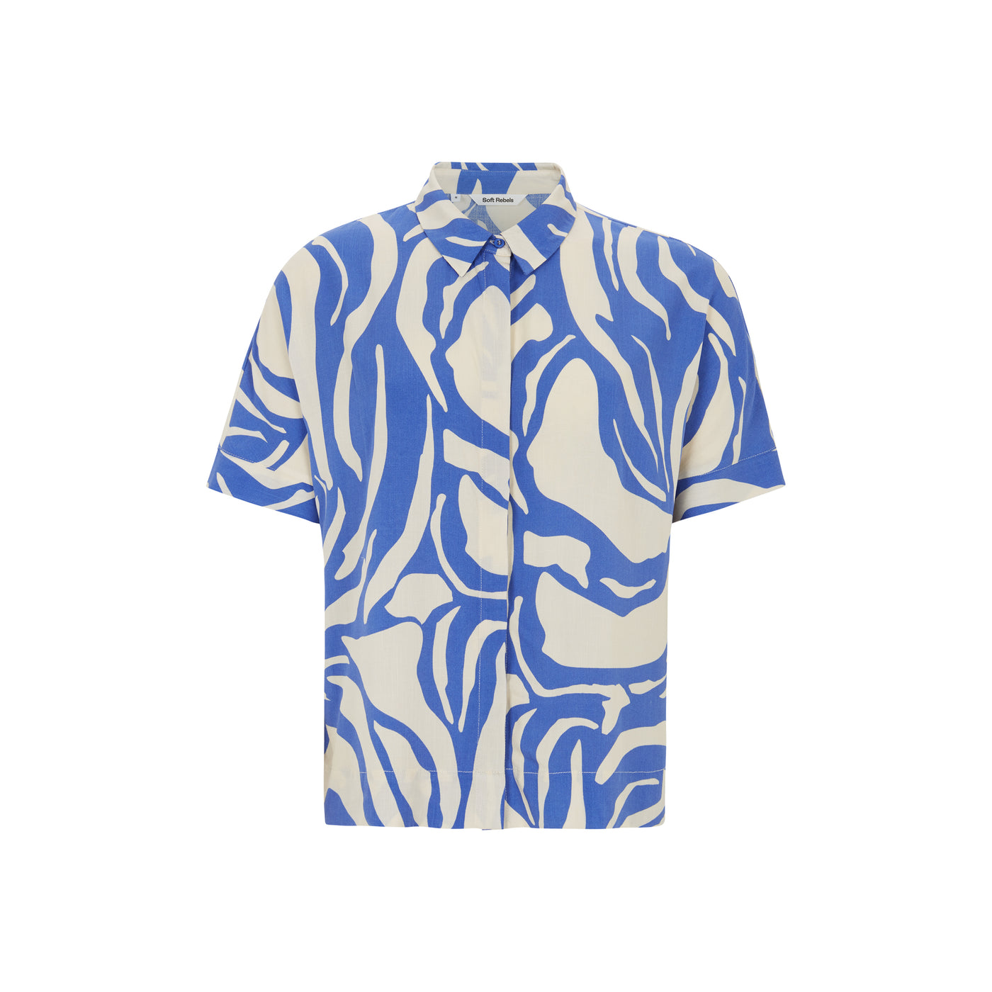 Soft Rebels   SRMio Freedom SS Shirt Shirts & Blouse 207 Two Tone Amparo Blue Print