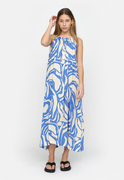 Soft Rebels   SRMio Midi Dress Dresses & jumpsuits 207 Two Tone Amparo Blue Print