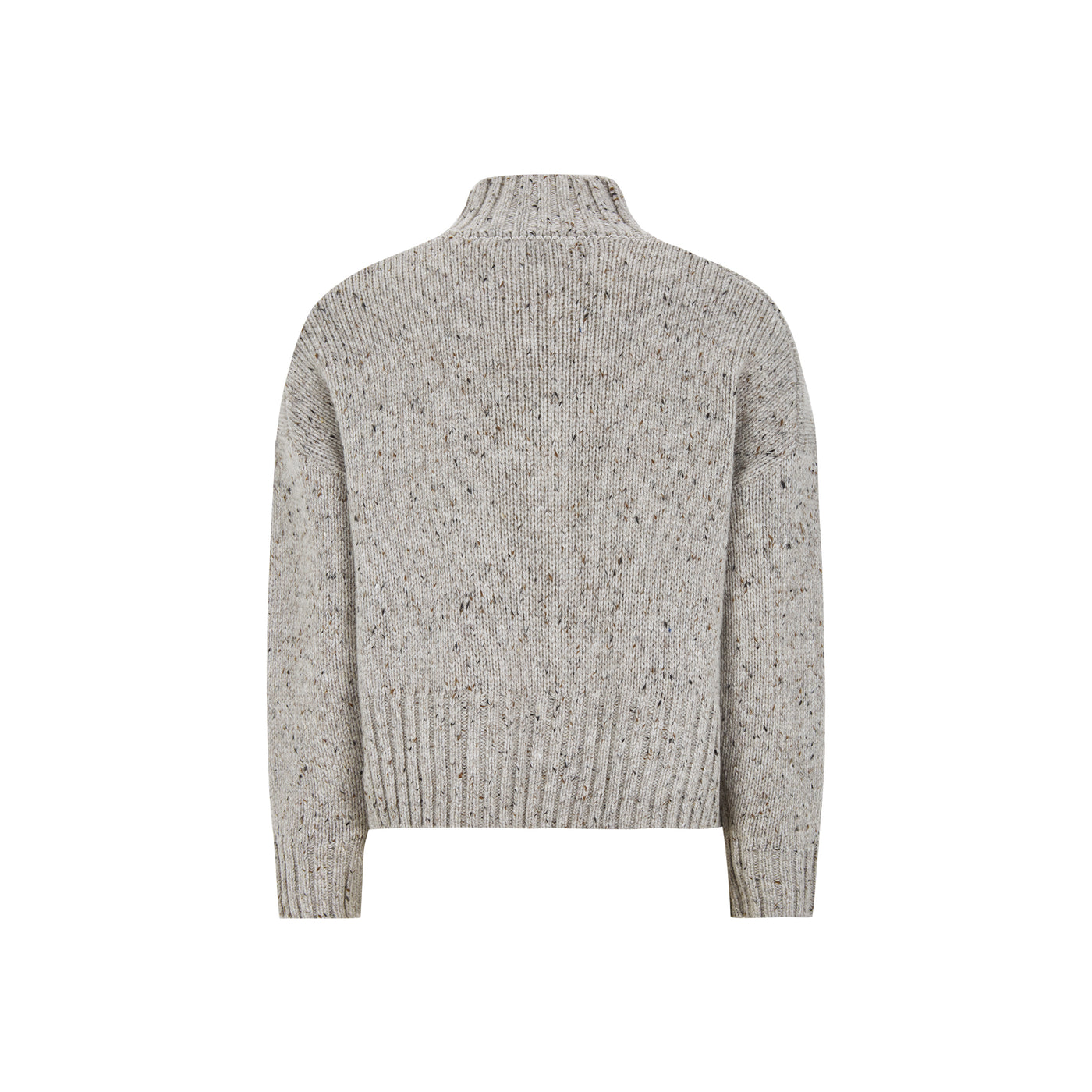 Soft Rebels SRNemo High Neck Knit Knitwear 053 Medium Grey Melange