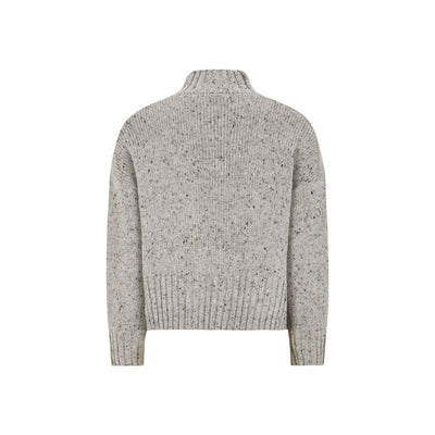 Soft Rebels SRNemo High Neck Knit Knitwear 053 Medium Grey Melange