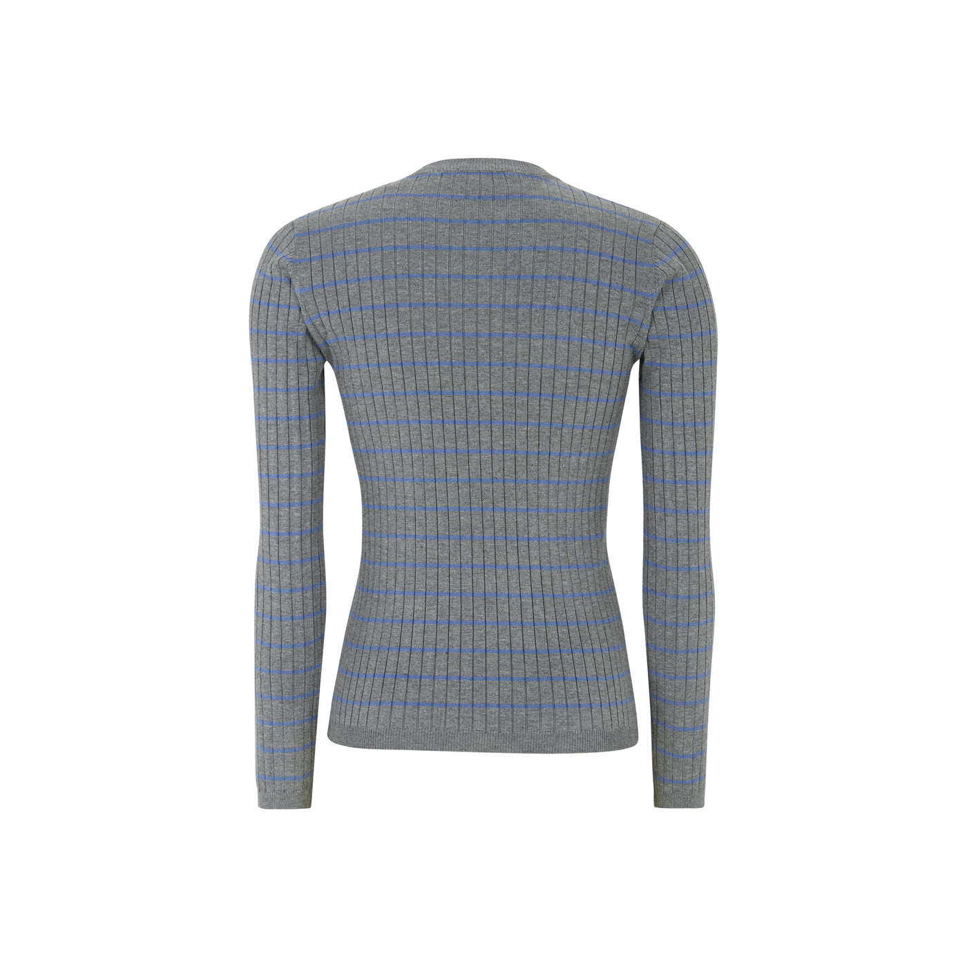 Soft Rebels SRNoa Stripe Knit Knitwear 053 Medium Grey Melange