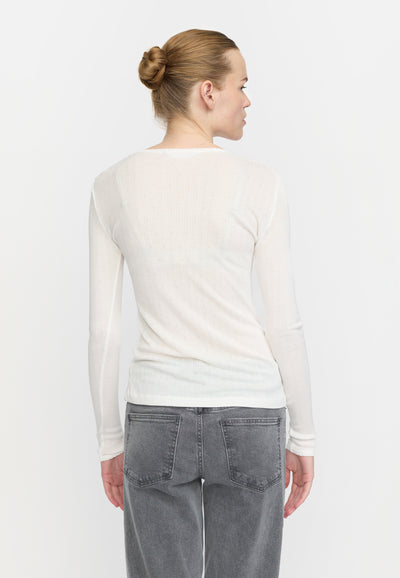 Soft Rebels SROdell LS Top Tops & t-shirts 002 Snow White