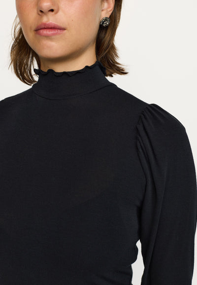 Soft Rebels SRRoman Frill LS Top Tops & t-shirts 001 Black