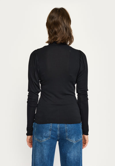 Soft Rebels SRRoman Frill LS Top Tops & t-shirts 001 Black