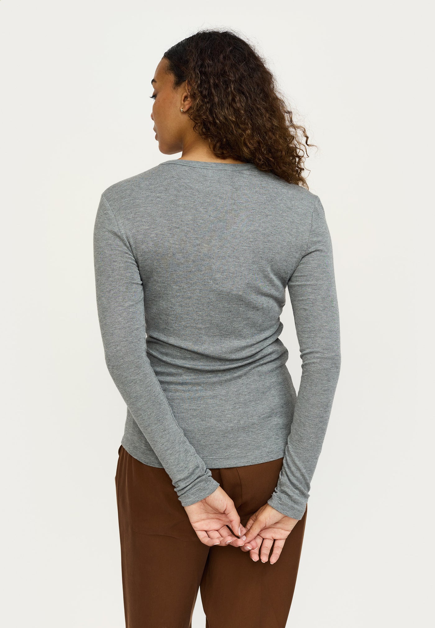 Soft Rebels SRRoman O-neck Tops & t-shirts 053 Medium Grey Melange