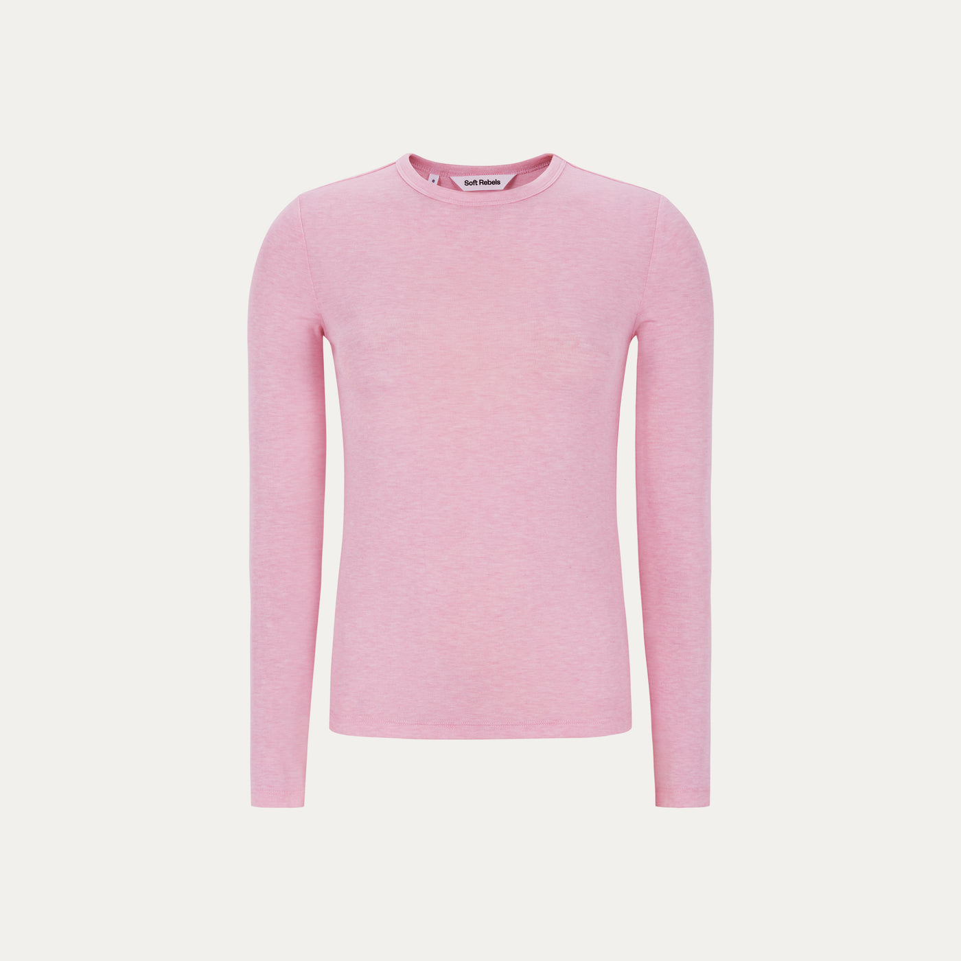 Soft Rebels SRRoman O-neck Tops & t-shirts 261 Roseate Spoonbill Melange