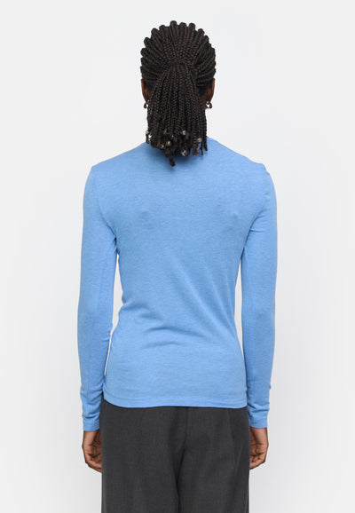Soft Rebels SRRoman O-neck Tops & t-shirts 281 Azurine Melange