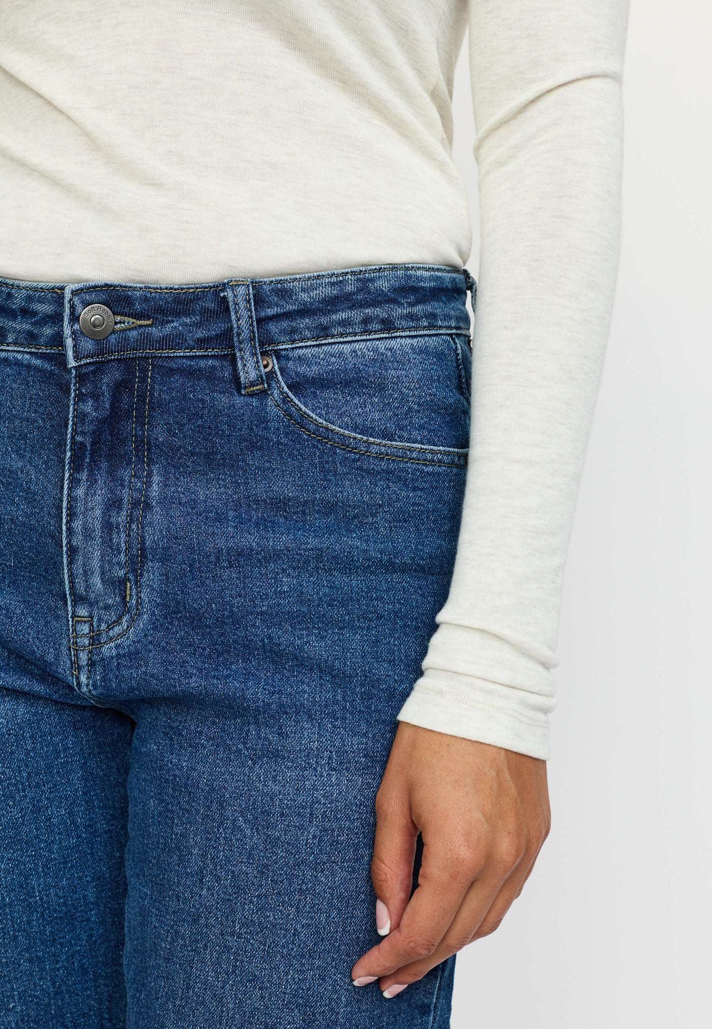 Soft Rebels SRRoman O-neck Tops & t-shirts 282 Arctic Wolf Melange