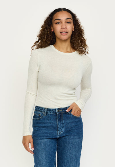 Soft Rebels SRRoman O-neck Tops & t-shirts 282 Arctic Wolf Melange