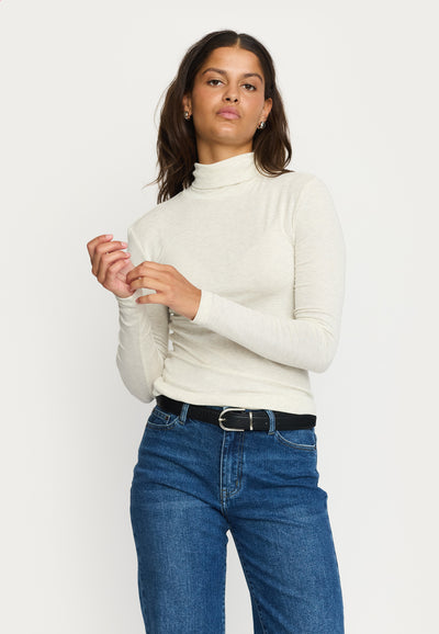 Soft Rebels SRRoman Roll Neck Tops & t-shirts 282 Arctic Wolf Melange