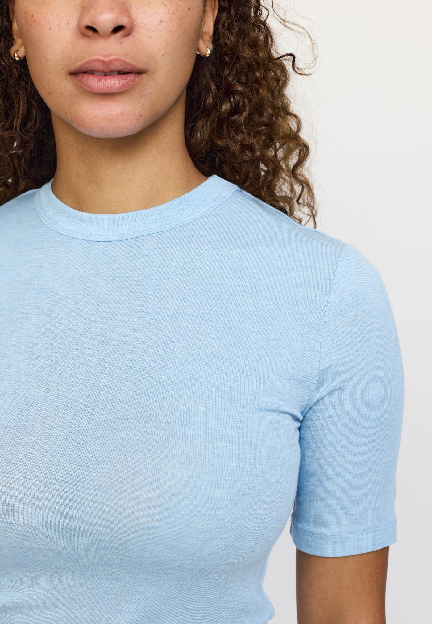 Soft Rebels SRRoman SS Top Tops & t-shirts 241 Cashmere Blue Melange