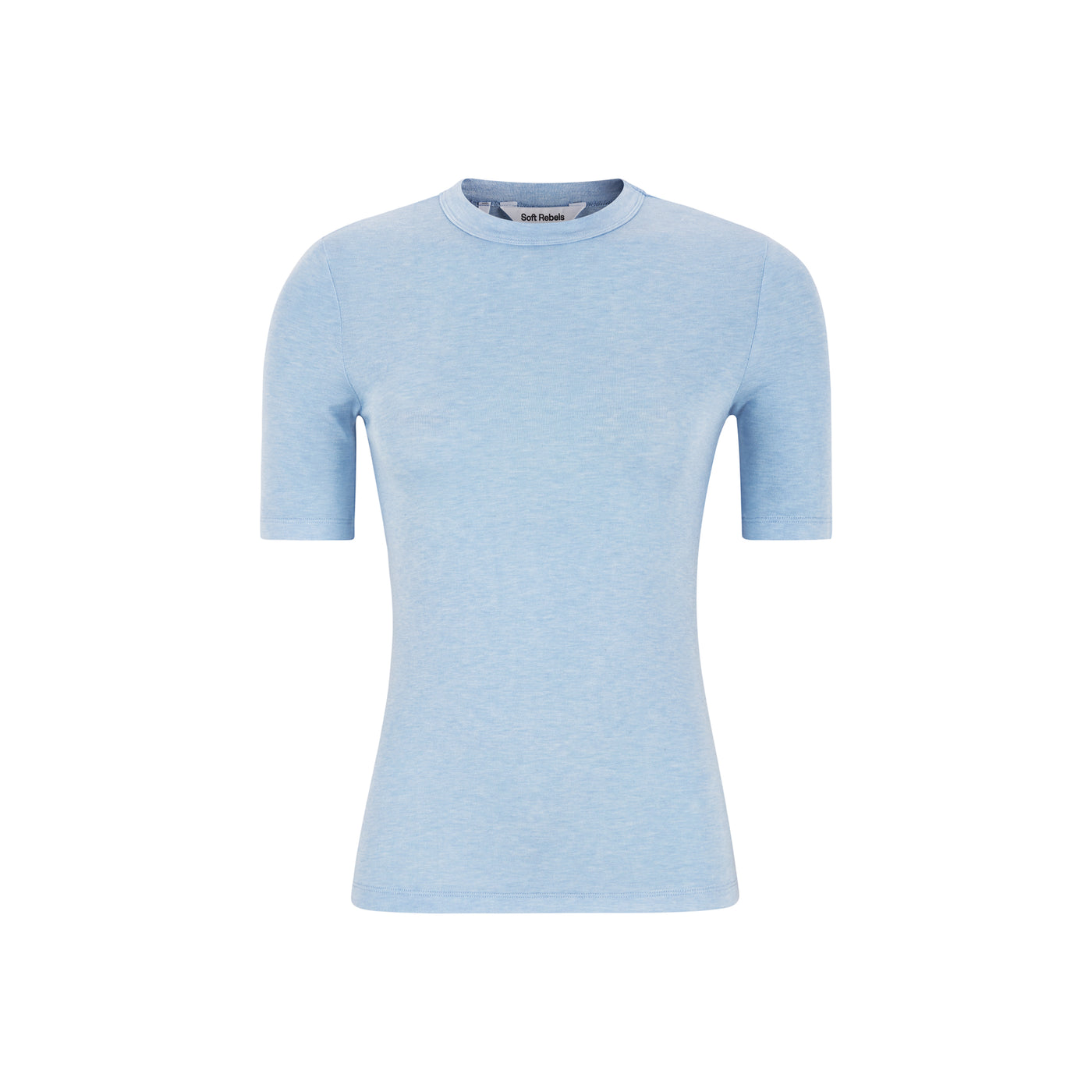 Soft Rebels SRRoman SS Top Tops & t-shirts 241 Cashmere Blue Melange