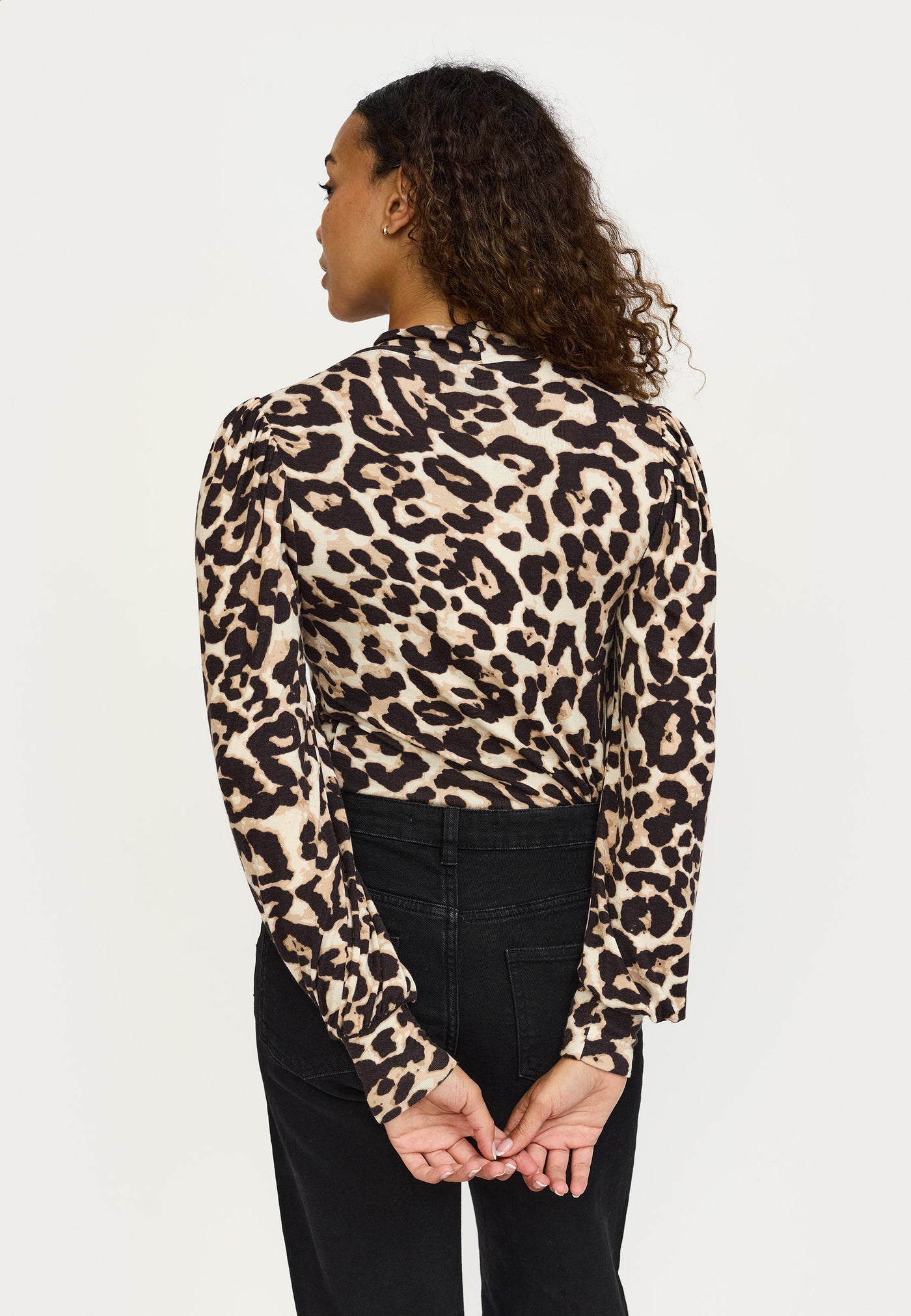 Soft Rebels SRRoman T-Neck Top Printed Tops & t-shirts 780 Leopard Print