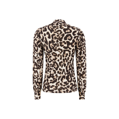 Soft Rebels SRRoman T-Neck Top Printed Tops & t-shirts 780 Leopard Print