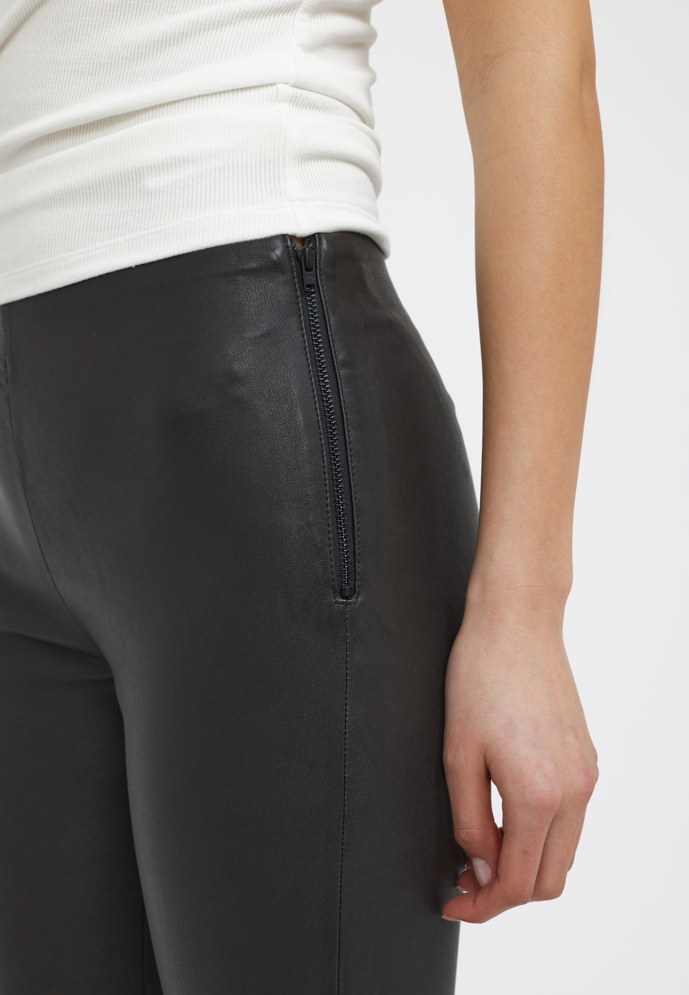 Soft Rebels SRSoho Leather Pant Pants 001 Black