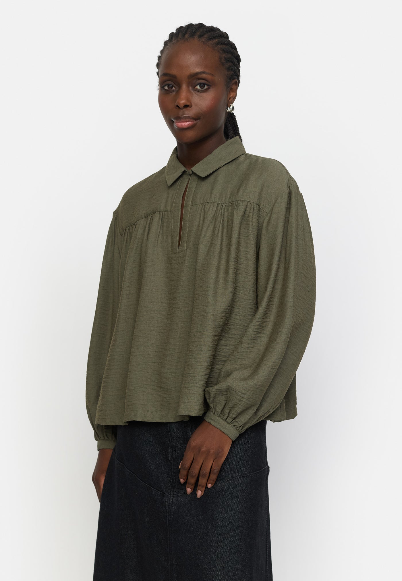 Soft Rebels SRSydney Blouse Shirts & Blouse 264 Tea Leaf