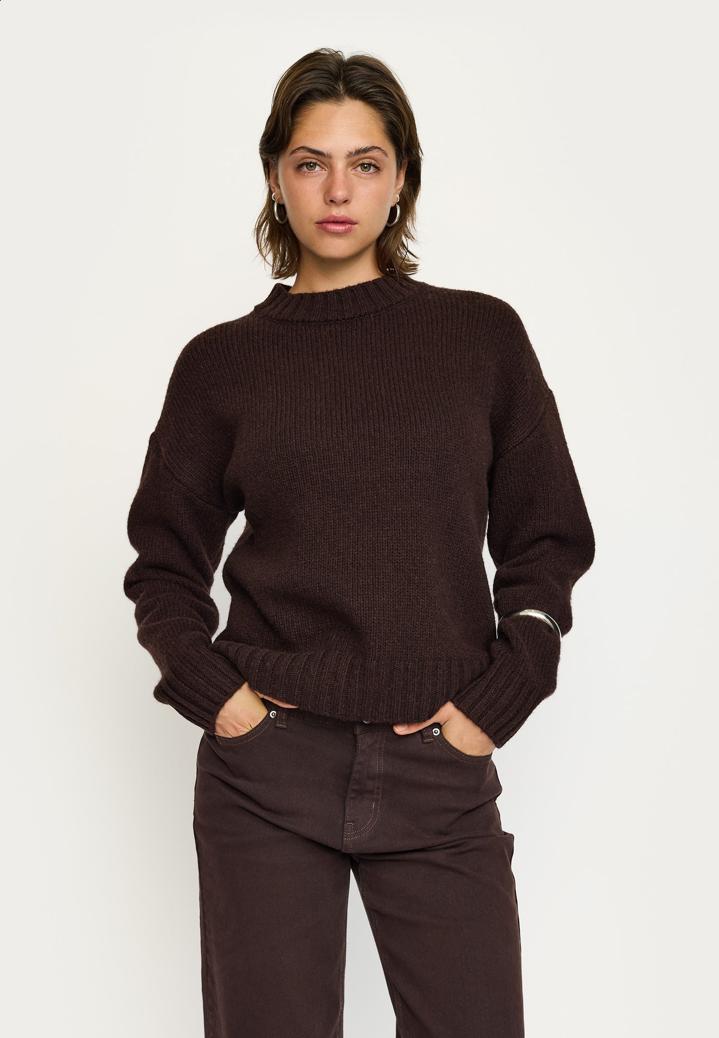 Soft Rebels SRTimo Knit - RWS Knitwear 664 Coffee Bean Melange