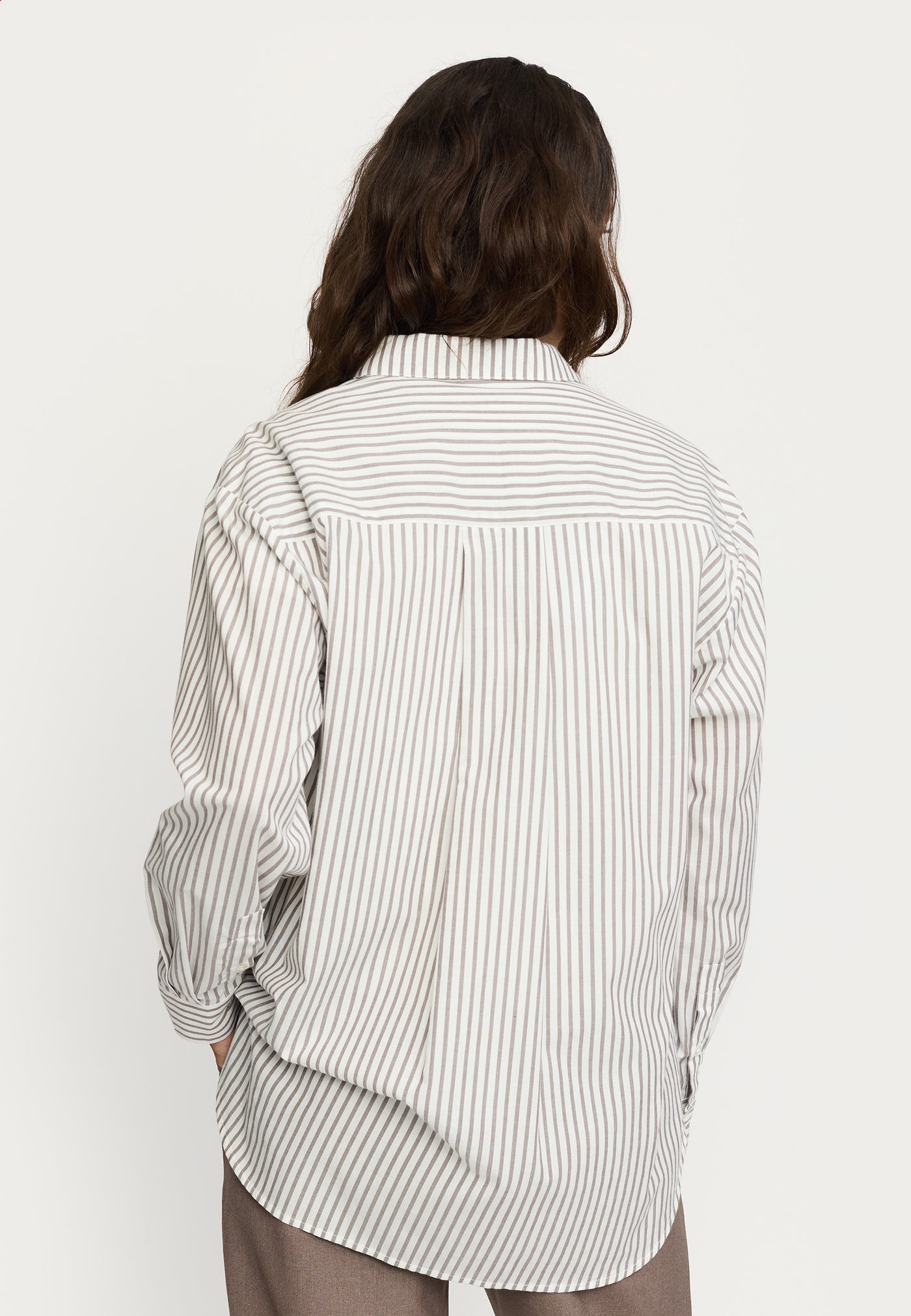 Soft Rebels SRVeronica Striped Shirt Shirts & Blouse 633 Stripe Snow White with Coffee Quartz