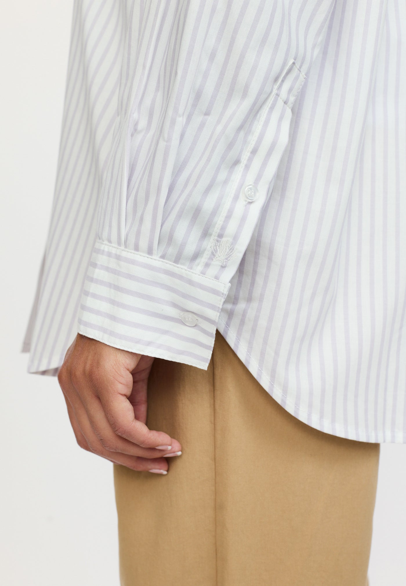 Soft Rebels SRVeronica Striped Shirt Shirts & Blouse 778 Stripe Snow White w Thistle