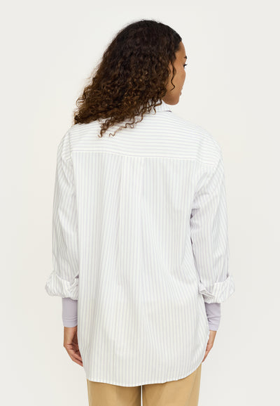 Soft Rebels SRVeronica Striped Shirt Shirts & Blouse 778 Stripe Snow White w Thistle