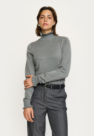 Soft Rebels SRVibe Knit Knitwear 053 Medium Grey Melange