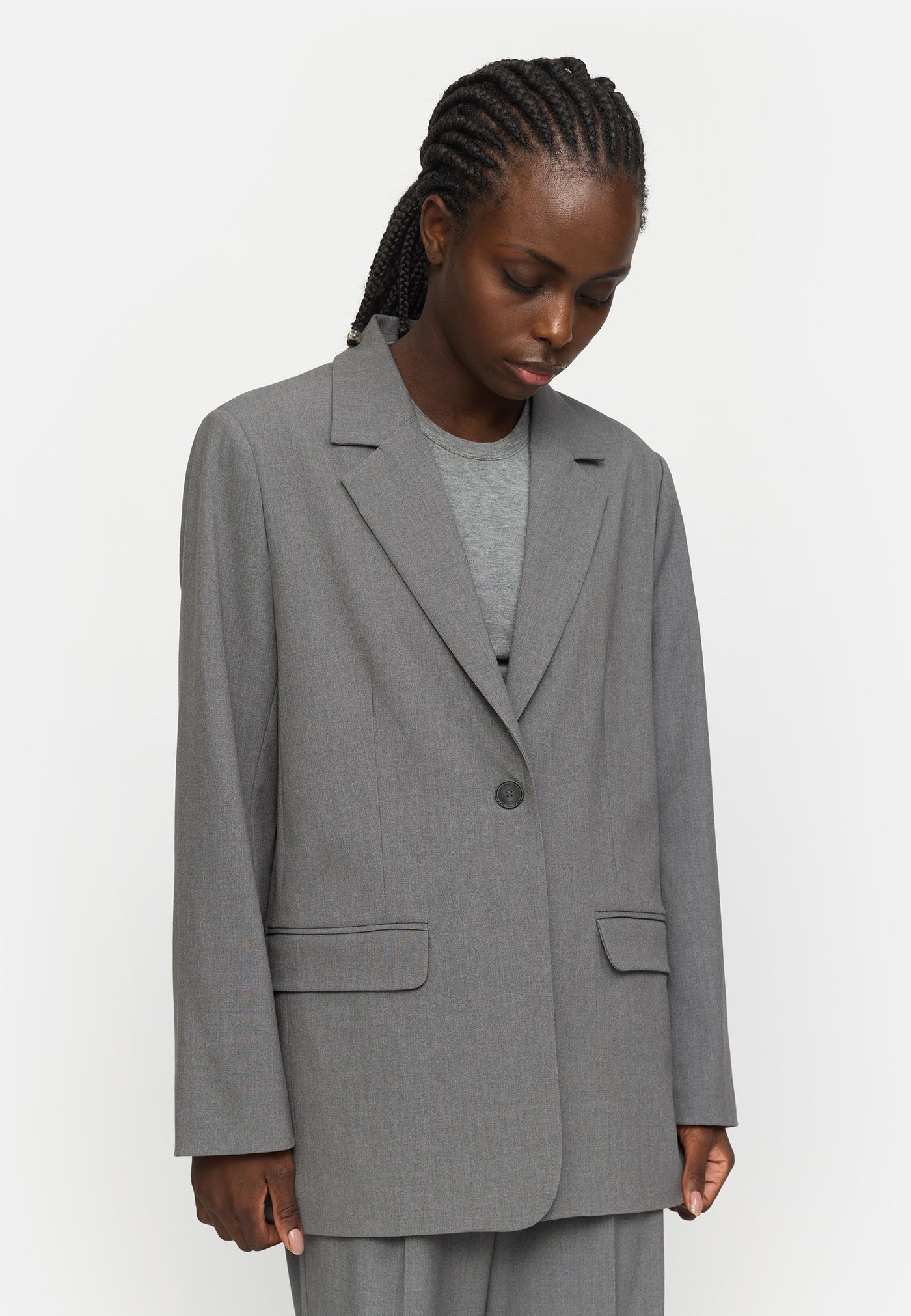 Soft Rebels SRVilja Loose Blazer Blazer 053 Medium Grey Melange